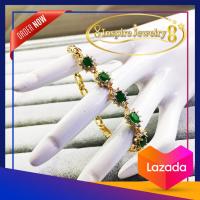 ราคา Inspire Jewelry สร้อยข้อมือฝังพลอยสีเขียวมรกต ล้อมเพชรที่พลอยทุกเม็ด งานจิวเวลลี่ สวย ปราณีต เหมาะกับการแต่งกายทุกแบบ (621498840)