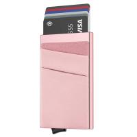 ราคา บัตรเครดิต Rfid กระเป๋าสตางค์ความยืดหยุ่นกลับกระเป๋า Slim Pop Up Bank โลหะป้องกันกรณีอลูมิเนียมบัตรประจำตัวผู้ถือกระเป๋า (14076780746)