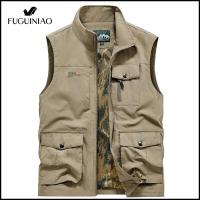 ราคา Fuguiniao เสื้อกั๊กลำลองแนวทหารสำหรับผู้ชายเสื้อโค้ทแฟชั่นแขนกุดกันน้ำสำหรับใส่กลางแจ้งเสื้อกั๊กหลายกระเป๋า (20563014416)