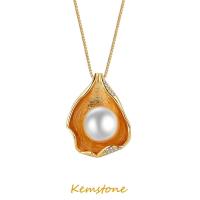ราคา Kemstone วินเทจชุบทองเงาคริสตัลมุกเชลล์จี้สร้อยคอสำหรับผู้หญิงเครื่องประดับของขวัญ (16689863647)