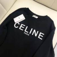 ราคา 2023 Genuine 21 new autumn and winter womens CELINE pure cotton plus velvet sweatshirt trendy brand long sleeved mens letter printed internet celebrity ins couple (20357528787)