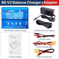 ราคา SKYRC Lipo Charger IMAX B6 EVO B6 V2 B6 Mini B6AC Balance แบตเตอรี่ Charger Discharger พร้อมอะแดปเตอร์อุณหภูมิ Sensor 6A 1 6S (20409424305)