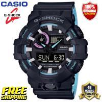 ราคา ต้นฉบับ G Shock GA700 ผู้ชายกีฬานาฬิกาคู่แสดงเวลา 200 เมตรกันน้ำกันกระแทกเวลาโลก LED แสงอัตโนมัติรับประกัน 4 ปี GA 700PC 1A ใหม่แท้ (20352766454)