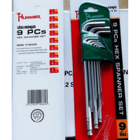 ราคา Global House HUMMER ชุดประแจหกเหลี่ยมหัวบอล หุน 9ชิ้น รุ่นYT MCG009 รับประกันของเเท้ (19461852721)