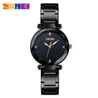 ราคา นาฬิกาควอตซ์ผู้หญิงขายดี SKMEI แฟชั่นเครือข่ายนาฬิกาผู้หญิงยุโรปดาวสีแดงท้องฟ้า (17182950039)