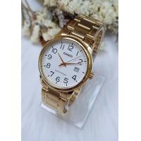 ราคา นาฬิกา Casio รุ่น MTP V002G 7B2 นาฬิกาข้อมือผู้ชายสายสแตนเลส สีทอง หน้าปัดขาว ของแท้ 100 รับประกันสินค้า1 ปี (18388124931)