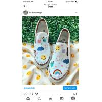 ราคา รองเท้าเพ้นท์ลายลายน่ารัก (19450510317)
