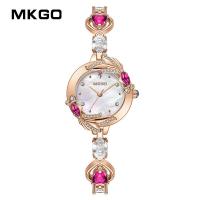 ราคา MKGO MOCOCO นาฬิกาควอตซ์ไฮเทคความรู้สึกสูงกลุ่มเล็กเครื่องประดับคริสตัลนาฬิกาผู้หญิงสร้อยข้อมือเพชร (19901205738)