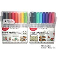 ราคา MONAMI FABRIC MARKER 470 ปากกาเขียนผ้า เพนท์เสื้อ เพนท์กระเป๋า หมึกติดทนแม้ผ่านการซัก 8 16 สี (3310274868)
