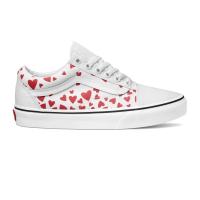 ราคา Vans รองเท้าผ้าใบ Old Skool Valentines Hearts True White Racing Red VN0A3WKT4S0 (12028191810)