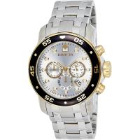 ราคา Invicta Mens 80040 Pro Diver Analog Display Swiss Quartz Silver Watch (13236010197)