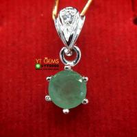 ราคา จี้มรกต จี้เงินแท้ ชุบทองคำขาว พลอยมรกตแท้ YTG 10323 (17529936966)