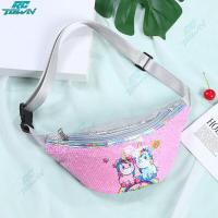ราคา กระเป๋าคาดเอวสำหรับเด็ก Tas Kosmetik หนัง Pu ปักเลื่อมลายการ์ตูนแฟชั่นกระเป๋าคาดเอวยูนิคอร์นสำหรับเด็ก (18522719260)
