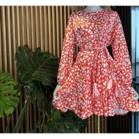 ราคา sirin studio มินิเดรส สีเขียว พร้อมเชือกผูกเอว (18520440297)