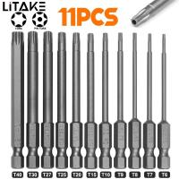 ราคา 11 Pieces Extra Long Bit Socket Set 1 4 Drive 75mm Socket Set S2 Alloy Steel Magnetic Tamper Resistant Bits (20445682915)