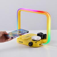 ราคา พับได้3 IN 1โคมไฟการตกแต่งบ้านสถานีที่ชาร์จแบบไร้สายไฟกลางคืนข้างเตียงสำหรับนาฬิกา Apple Ultra 8 7 6 SE IWatch 5 4 iPhone 14 12 11 Pro Max XS XR 13 12 Mini 14Plus AirPods โต๊ะ (20128899226)