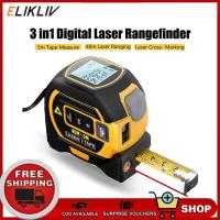 ราคา Elikliv เลเซอร์วัดระยะทางแบบ3 In 1พร้อมหน้าจอ LCD เทปวัด5ม พร้อมไม้บรรทัดวัดระยะเครื่องวัดเมตรด้วยเลเซอร์ระยะ40 60ม สำหรับการวัดอาคาร (17731070459)