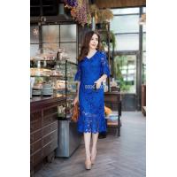 ราคา ชุดออกงาน เดรสลูกไม้แขนกระดิ่ง M 3XL มี3สี ชุดไปงาน ชุดราตรี เดรสยาวออกงาน ชุดคุณแม่ ชุดไปงานกลางคืน ชุดงานบุญ ชุดเดรสยาว สวยๆ เดรสหางปลา BBS (17872724126)