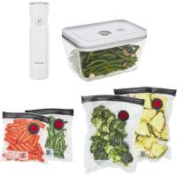 ราคา ZWILLING Fresh Save Vacuum Sealer Machine Starter Set Glass 6 piece BPA Free Meal Prep or Sous Vide 6 pc Starter Set Glass (15287522560)