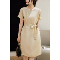 ราคา MISUMIXIU ชุดเดรสลูกไม้แขนตรงหรูหราชุดเดรสทรงหลวม2023ฤดูร้อนใหม่ (19009450574)