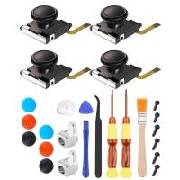 ราคา ในสต็อก COD 4 Pack 3D Analog Stick Repair Kit for Nintendo Switch Joy Con with Metal Buckles Screwdriver Thumbstick Grips (8729610061)