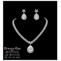 ราคา เครื่องประดับออกงาน กลางคืน ชุดเครื่องประดับใส่ออกงาน ไปงานแต่ง สวย หรูหราแบบจัดเต็ม ND206 (18542211766)