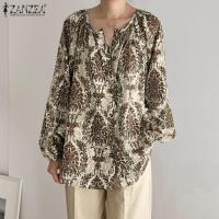 ราคา เสื้อยืดฮาวายพิมพ์ลายดอกไม้ ZANZEA ผู้หญิงวินเทจแขนยาวฮิปปี้แบบลำลอง (17330888812)