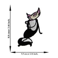 ราคา ตัดรีด ตัวรีดติดเสื้อ อาร์มปัก ติดเสื้อปัก ปักเสื้อ DIYลาย แมว สีดำ มีบริการเก็บเงินปลายทาง (6285736370)