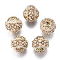 ราคา 5 pc Handmade Indonesia Beads with Metal Findings Round Mixed Color 19 5x19mm Hole 1mm (13837836521)