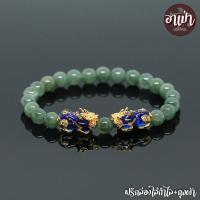 ราคา อาเป่า หินหยกพม่าแท้ 100 โทนอ่อน Jade ขนาด 8 มิล ประดับปี่เซียะ 5 ธาตุ 1 คู่ ปี่เซียะเปลี่ยนสี ปี่เซียะ 5 สี คัดหิน เจ้าแห่งหินมีค่า หยกเขียว (17487116503)