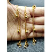 ราคา สร้อยข้อมือสีทองลายอิตาลี่ ห้อยกระพรวน งานเคลือบพิเศษเกรด A ยาว 16 ซม N1683 (6491142215)
