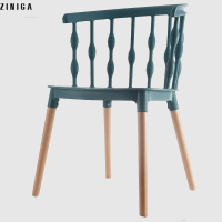 ราคา เก้าอี้รับประทานอาหารที่มีชื่อเสียง Ins อินเทอร์เน็ต ZINIGA Nordic เก้าอี้ไม้เนื้อแข็งที่มีการออกแบบ Windsor พลาสติก เก้าอี้ที่เท้าแขนพนักพิงสำหรับแต่งตัวโต๊ะทำงานหน้าแรกการศึกษา สีขาว (20928753147)