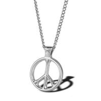 ราคา New Creative Retro Peace Sign Pendant Necklace for Men and Women Peace Lovers Gift Jewelry (17141665824)