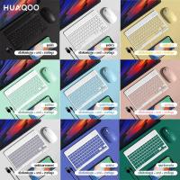 ราคา HUAQOO ชุดคีย์บอร์ดและเมาส์บลูทูธ โทรศัพท์มือถือ แท็บเล็ต โน๊ตบุ๊ค คีย์บอร์ดไร้สายสำหรับ ipad ชุดคีย์บอร์ดและเมาส์ thai keyboard (14404916056)