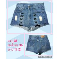 ราคา เอี๊ยมยีนส์ กางเกงยีนส์ขาสั้น กางเกงยีนส์ขายาว งานมือสอง ใหม่เทียบมือ 1 สภาพดีมาก (21240376178)