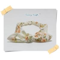 ราคา ผ้าคาดผมโบ โบว์คาดผม ผ้าคอตตอนทวิล ลายดอกไม้สีส้ม พื้นเหลืองอ่อน ที่คาดผม แฮนด์เมด print cotton twill Hairband (18917299546)
