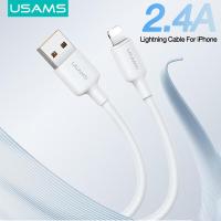 ราคา USAMS 2 4A Lightning สายสำหรับ iPhone ชาร์จสายไอโฟน USB 480Mbps สายสำหรับ iPhone การส่งข้อมูล iPhone 7 8 Iphone X Xr iPhone 11 12 13 Iphone 14 IPhone14 Pro (18194694028)