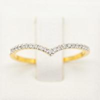 ราคา Happy Jewelry แหวนเพชรของแท้ ทรงปีกนก สวยงาม พริ้วๆ เรียบๆ ทองแท้ 9k 37 5 ขายได้ จำนำได้ ME549 (12298069693)