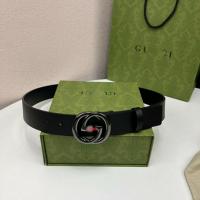 ราคา 2023G new head layer calfskin interlocking palladium metal buckle high quality Mensbelt Giftpackaging (20858482157)