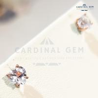 ราคา CARDINALGEM ต่างหูไวท์โทปาส White Topaz พลอยแห่งปัญญา ทรงหัวใจ ต่างหูเงินแท้ 925 งานอิตาลีชุบทองคำ 5 5 6 mm สินค้าจริงตามภาพ (17094343905)