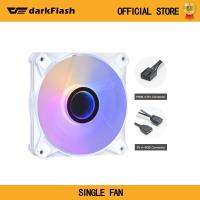 ราคา darkFlash Computer PC Case fans 120mm rgb fan 4pin PWM argb Cooling fan 3pin 5v aurora effect colorful choice 12cm ventilador (10483972638)