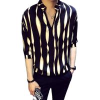 ราคา OCP512ชุดหน้าร้อนแขนสามส่วนลายผ้าไหมผู้ชาย V คอสั้นเสื้อยืดเกาหลีสไตล์อินเทรนด์ชายหล่อชายเสื้อยืดแบรนด์อินเทรนด์เสื้อแขนสั้น (9230334920)