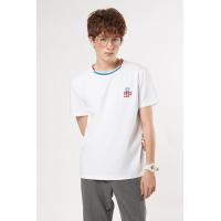 ราคา ESP เสื้อทีเชิ้ตแขนสั้นแต่งโลโก้ปัก ผู้ชาย สีขาว Embroidered ESP Logo Tee Shirt 03843 (20923866481)