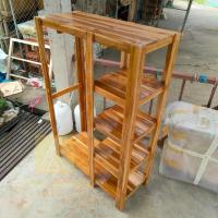 ราคา CR W ตู้แขวนผ้า ราวแขวนผ้า 100 42 สูง 143 ซม ตู้เก็บเสื้อผ้า ไม้สักแท้ สีเคลือบเงาใส (19653994813)