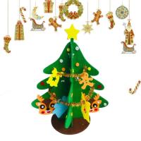 ราคา 3D Felt Christmas Tree Christmas Tree Crafts Kit Decorative Non woven DIY Christmas Crafts for Toddler Kids Santa Claus Elk apposite (20569519698)