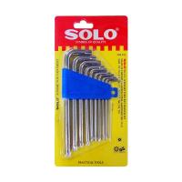 ราคา ประแจหกเหลี่ยมหัวท็อกซ์แบบมีรูสีเงิน 10ตัว ชุด SOLO No 911 ประแจหัวดาว ประแจแฉกดาว (9694235351)