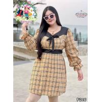 ราคา F216 ร้านนี้ส่งไว เดรสสก็อตแขนยาว เดรสสาวอวบ ชุดเดรสสาวอวบ ชุดสาวอวบสวยๆ เดรสสาวอวบน่ารักๆ เสื้อผ้าสาวอวบ ชุดสาวอวบ ชุดคนอวบ เสื้อผ้าแฟชั่นสาวอวบ ชุดสาวอวบอ้วน ชุดคนอ้วนสวยๆ เดรสคนอ้วน (13541042578)