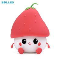 ราคา Strawberry Silicone LED Night Light Rechargeable Sleep Lamp Cute Kids Night Light Gifts For Girls Boys Kids Room Decor (21178831198)