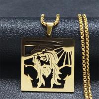 ราคา สร้อยคอโซ่ลายมงกุฎหนามของพระเยซูคริสต์สำหรับผู้ชายสร้อยคอไม้กางเขนสแตนเลสเครื่องประดับ colar masculino N7074S02 (21170778709)