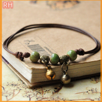 ราคา Ranghe กำไลข้อเท้าเชือกสีน้ำตาลเซรามิกสีฟ้าผู้หญิงหญิงสาวทอมือกำไลข้อเท้าลูกปัดวรรณกรรมและศิลปะเครื่องประดับแฟชั่นผู้หญิงสไตล์ชาติพันธุ์ (20825276942)